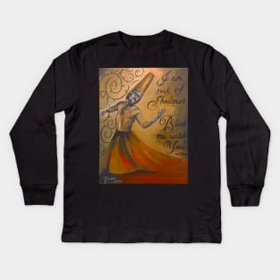 Whirling Submission - Rumi Kids Long Sleeve T-Shirt